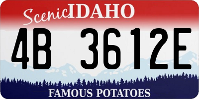 ID license plate 4B3612E