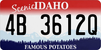 ID license plate 4B3612Q