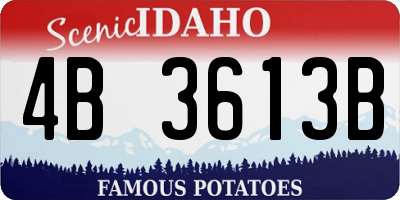 ID license plate 4B3613B