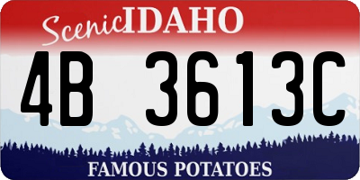 ID license plate 4B3613C