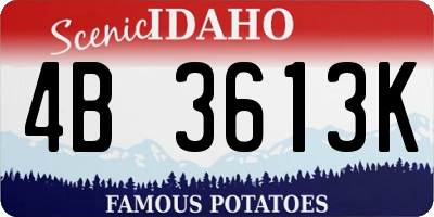 ID license plate 4B3613K