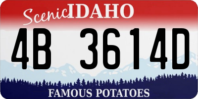 ID license plate 4B3614D