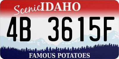 ID license plate 4B3615F