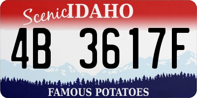 ID license plate 4B3617F