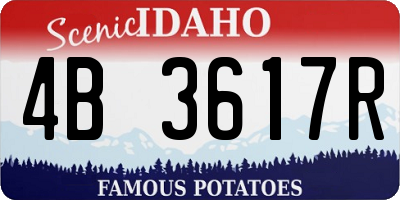 ID license plate 4B3617R