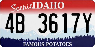 ID license plate 4B3617Y