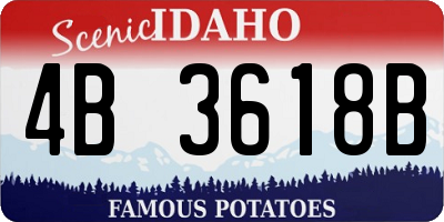 ID license plate 4B3618B