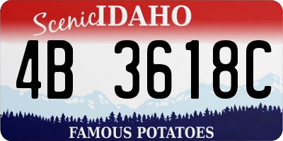 ID license plate 4B3618C