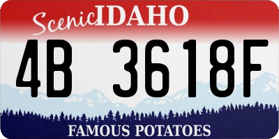 ID license plate 4B3618F