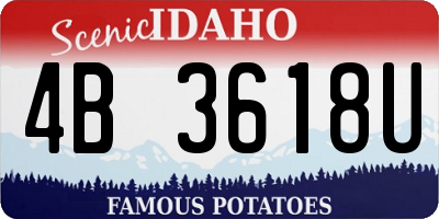 ID license plate 4B3618U
