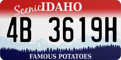 ID license plate 4B3619H