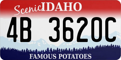 ID license plate 4B3620C