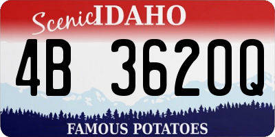 ID license plate 4B3620Q