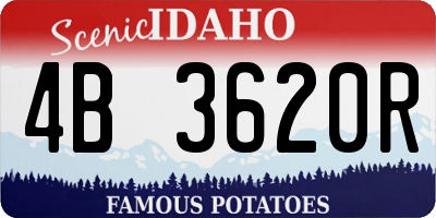 ID license plate 4B3620R