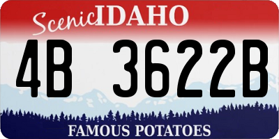ID license plate 4B3622B