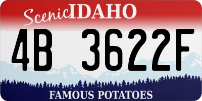 ID license plate 4B3622F