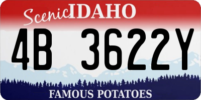 ID license plate 4B3622Y