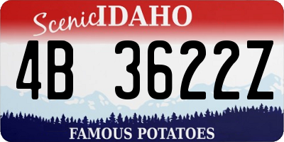 ID license plate 4B3622Z