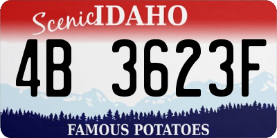 ID license plate 4B3623F