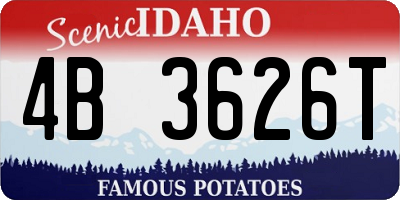 ID license plate 4B3626T