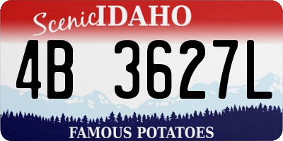 ID license plate 4B3627L