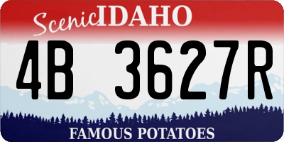 ID license plate 4B3627R