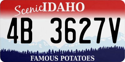 ID license plate 4B3627V