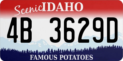 ID license plate 4B3629D