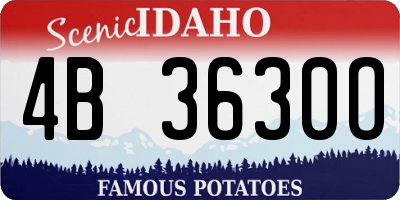 ID license plate 4B3630O