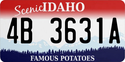 ID license plate 4B3631A