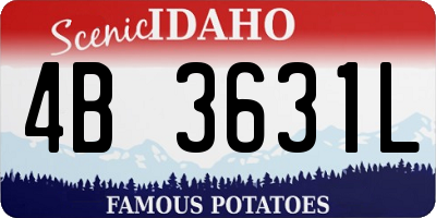 ID license plate 4B3631L