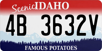 ID license plate 4B3632V