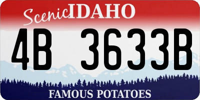 ID license plate 4B3633B
