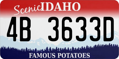 ID license plate 4B3633D
