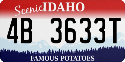 ID license plate 4B3633T