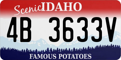 ID license plate 4B3633V
