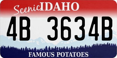 ID license plate 4B3634B