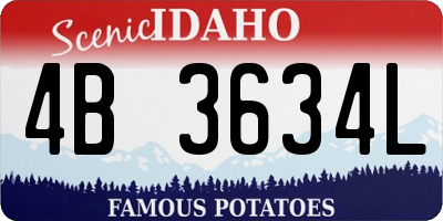 ID license plate 4B3634L