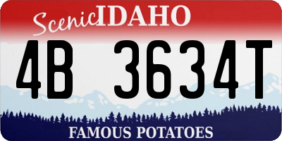ID license plate 4B3634T