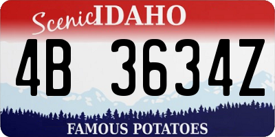 ID license plate 4B3634Z