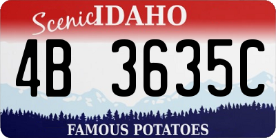 ID license plate 4B3635C