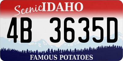 ID license plate 4B3635D