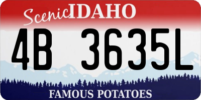 ID license plate 4B3635L