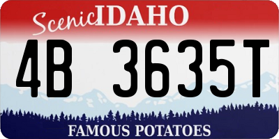 ID license plate 4B3635T