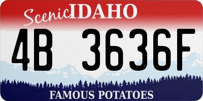 ID license plate 4B3636F