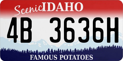 ID license plate 4B3636H