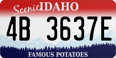 ID license plate 4B3637E
