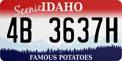 ID license plate 4B3637H