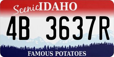 ID license plate 4B3637R
