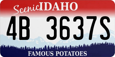 ID license plate 4B3637S